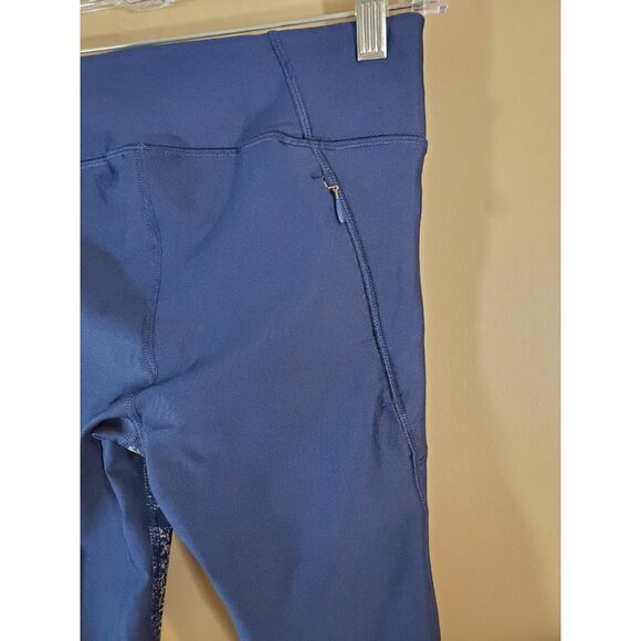 Women's Under Armour Blue & Pink Compression Heatgear Leggings Size M Ankle Zip - Picture 8 of 13